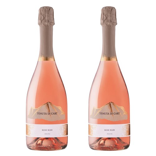 Tenuta Di Cart Spumante Rose Mari 75cl Duo Gift Set